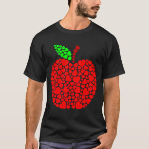 Cute Heart Apple Red Men Women Funny Valentine Gif T-Shirt