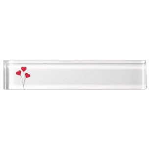 Cute Heart Balloons Nameplate