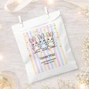 Cute Heart Bunny Hoppers Baby Shower Favour Bag