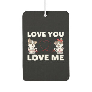 Cute Heart Cat Love Romantic Couple Kitten Gift Air Freshener