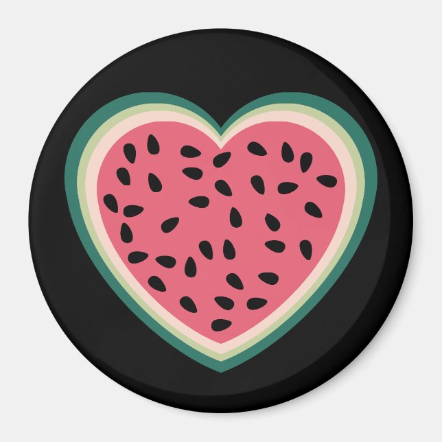 cute heart colourful palestine Watermelons Magnet (Front)