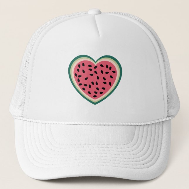 cute heart colourful palestine Watermelons Trucker Hat (Front)