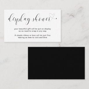 Cute Heart Display Shower Modern Bridal Shower Enclosure Card