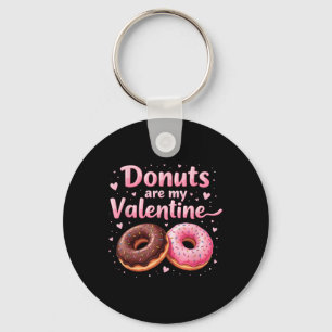 Cute Heart Doughnut With Pink Frosting Doughnuts A Keychain