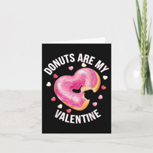 Cute Heart Doughnut With Pink Frosting Valentines Card