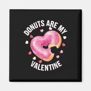 Cute Heart Doughnut With Pink Frosting Valentines Magnet
