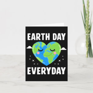 Cute Heart Earth Kids Teachers Earth Day Everyday  Card