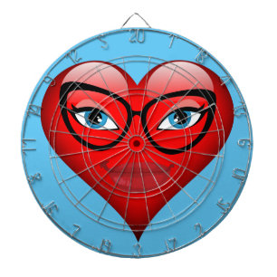 Cute Heart Emoji Dartboard