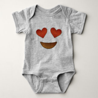 Cute Heart for Eyes emoji Baby Bodysuit