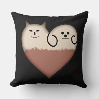 Cute Heart Friends Decorative Throw Pillow