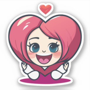 Cute Heart Kids Cartoon Charactor