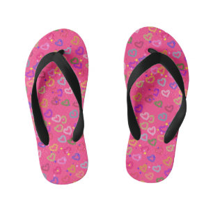 cute heart kid's flip flops