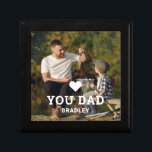 Cute HEART LOVE YOU DAD Photo Names Gift Box<br><div class="desc">Cute HEART LOVE YOU DAD Photo Names Gift Boxes features your favourite photo with the text "(love heart) you Dad" in modern white script with your names below. Personalize by editing the text in the text box provided and adding your own picture. Perfect for Christmas, birthday and Father's Day gifts....</div>