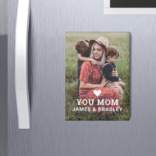 Cute HEART LOVE YOU MOM Mother's Day Magnet