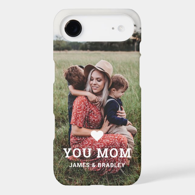 Cute HEART LOVE YOU MOM Mother's Day Photo (Verso)