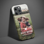 Cute HEART LOVE YOU MOM Mother's Day Photo iPhone 13 Pro Max Case<br><div class="desc">Cute Heart Love You Mom Mother's Day Photo iPhone Case features your favourite photo with the text "(love heart) you Mom" in modern white script with your names below. Personalize by editing the text in the text box provided and adding your own picture. Designed by ©2022 Evco Studio www.zazzle.com/store/evcostudio</div>