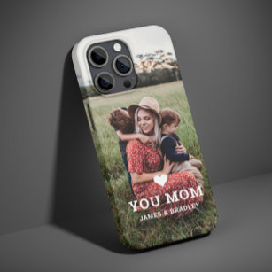 Cute HEART LOVE YOU MOM Mother's Day Photo iPhone 12 Case