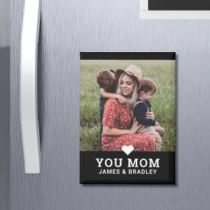 Cute Heart Love You Mom Mother's Day Photo Magnet