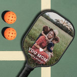 Cute HEART LOVE YOU MOM Mother's Day Photo Pickleball Paddle<br><div class="desc">Cute Heart Love You Mom Mother's Day Photo Pickleball Paddle features your favorite photo with the text "(love heart) you Mom" in modern white script with your names below. Personalize by editing the text in the text box provided and adding your own picture. Perfect for Christmas, birthday and Mother's Day...</div>