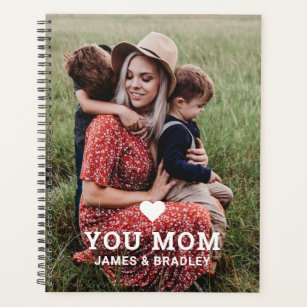 Cute Heart Love You Mom Mother's Day Photo Planner