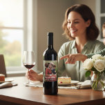 Cute Heart Love You Mom Mother's Day Photo Wine Label<br><div class="desc">Cute Heart Love You Mom Mother's Day Photo Wine Labels features your favourite photo with the text "(love heart) you Mom" in modern white script with your names below. Personalize by editing the text in the text box provided and adding your own picture. Makes the perfect personalized gift for mom...</div>