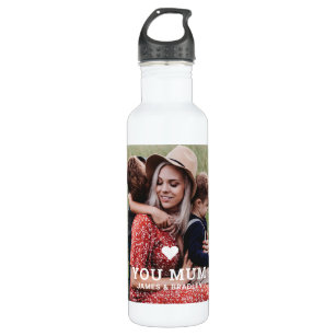 Cute HEART LOVE YOU MUM Mother's Day Photo 710 Ml Water Bottle