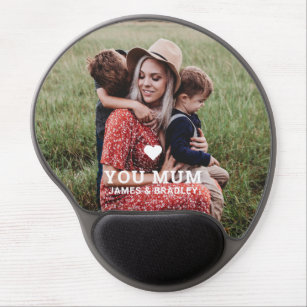 Cute Heart Love You Mum Mother's Day Photo Gel Mouse Pad