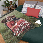 Cute HEART LOVE YOU MUM Mother's Day Photo Sherpa Blanket<br><div class="desc">Cute Heart Love You Mum Mother's Day Photo Sherpa Blanket features your favourite photo with the text "(love heart) you Mum" in modern white script with your names below. Personalize by editing the text in the text box provided and adding your own picture. Designed by ©2022 Evco Studio www.zazzle.com/store/evcostudio</div>