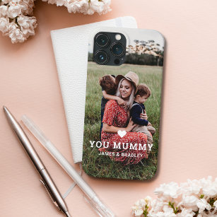 Cute HEART LOVE YOU MUMMY Mother's Day Photo iPhone 13 Pro Max Case