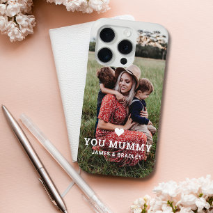 Cute HEART LOVE YOU MUMMY Mother's Day Photo Case-Mate iPhone 14 Pro Case