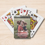 Cute HEART LOVE YOU MUMMY Mother's Day Photo Playing Cards<br><div class="desc">Cute Heart Love You Mummy Mother's Day Photo Playing Cards features your favourite photo with the text "(love heart) you Mummy" in modern white script with your names below. Personalize by editing the text in the text box provided and adding your own picture. Designed by ©2022 Evco Studio www.zazzle.com/store/evcostudio</div>