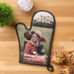 Cute HEART LOVE YOU MUMMY Photo Mother's Day Oven Mitt<br><div class="desc">Cute HEART LOVE YOU MUMMY Photo Names Mother's Day Oven Mitts features your favourite photo with the text "(love heart) you Mummy" in modern white script with your names below. Personalize by editing the text in the text box provided and adding your own picture. Perfect for Christmas, birthday and Mother's...</div>