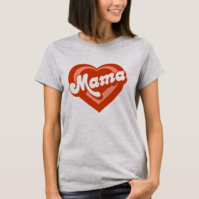 Cute Heart Mama Mini Mother Daughter T-Shirt (Front)