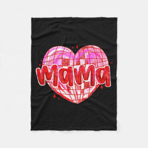 Cute Heart Mama Valentines Day Mom Wife  Fleece Blanket