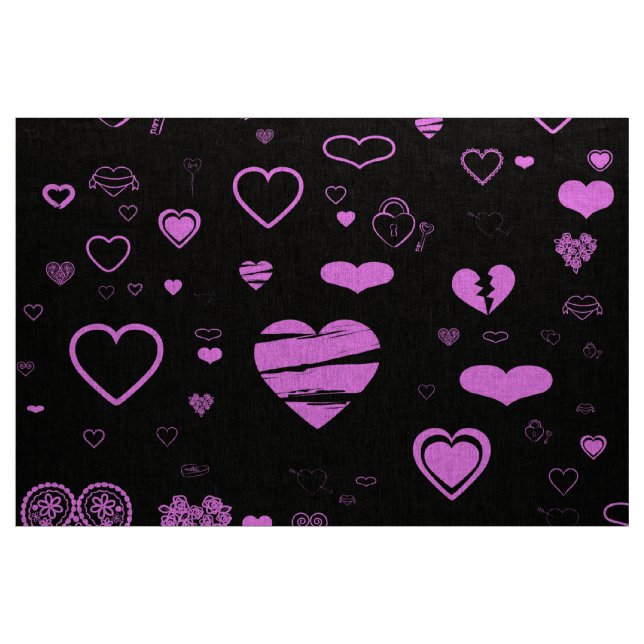 Cute Heart Modern Orchid Fabric (Yard)