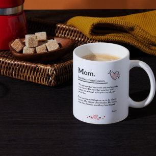 Cute Heart Mom Dictionary Mother's Day Coffee Mug