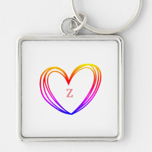 CUTE HEART NAME  KEYCHAIN