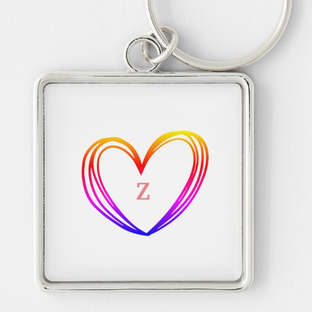 CUTE HEART NAME  KEYCHAIN (Front)