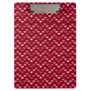 Cute Heart Pattern – Pink Girly Aesthetic Design Clipboard