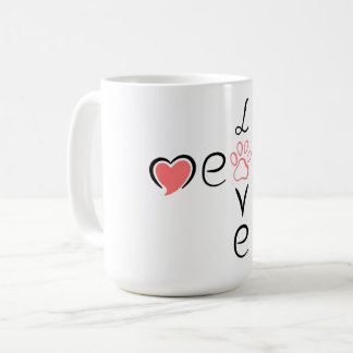 Cute Heart Paw Print Design for Pet Lovers,Mug Coffee Mug