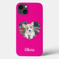 Cute Heart Pet Photo & Dog Paw Prints,Custom