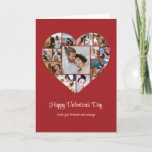 Cute Heart Photo Collage Red Love Valentine's Day Card<br><div class="desc">Celebrate the special moments with your loved one with this Heart Shape Photo Collage design. This customizable picture collage design is perfect for creating a personalized and heartfelt gift featuring cherished moments, creating a visual journey of the precious memories you've shared. Great for birthday, wedding anniversary, Valentine's Day or any...</div>