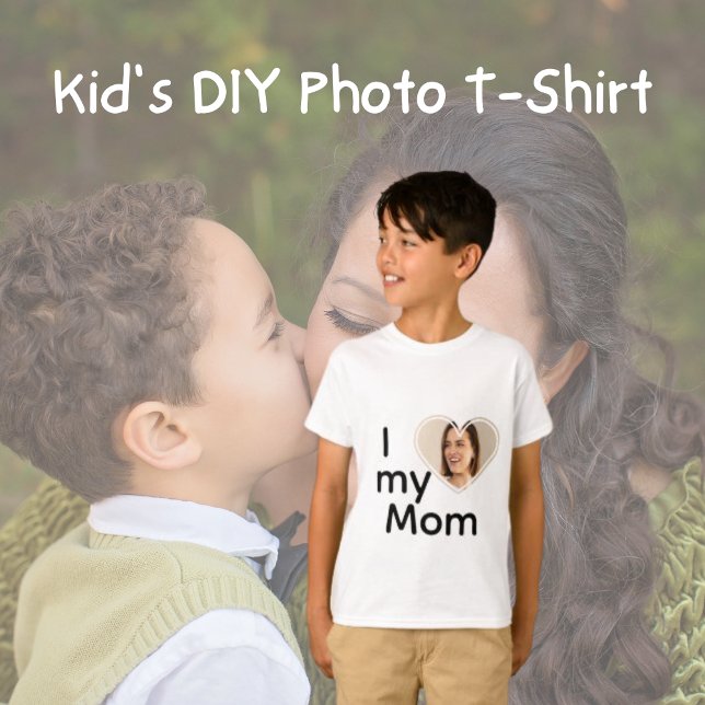 Cute Heart photo I Love My Mom Son T-Shirt (Creator Uploaded)