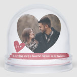 Cute Heart Photo Love Valentine's Day Couple  Snowglobe<br><div class="desc">Celebrate your love story with this adorable Heart Photo Valentine’s Day Snow Globe – the perfect keepsake for couples! Featuring your favourite photo in a heart-shaped frame and sweet romantic accents, this snow globe is a beautiful way to say "I love you" on Valentine's Day or any day that deserves...</div>