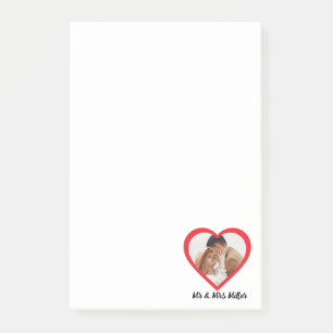 Cute Heart Photo, Simple Personalized Post-it Notes