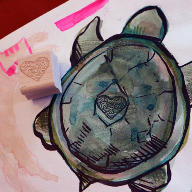 Cute Heart Rubber Stamp (Creator Uploaded)