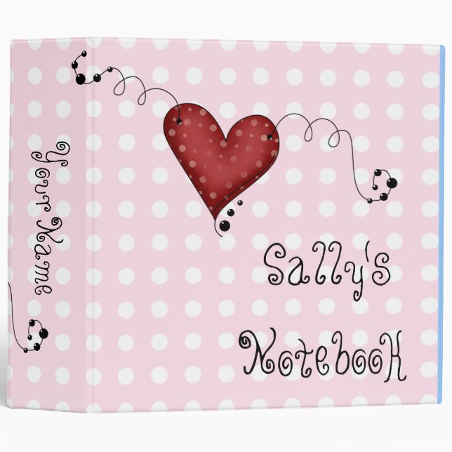 Cute Heart School 2" binder (Front/Spine)