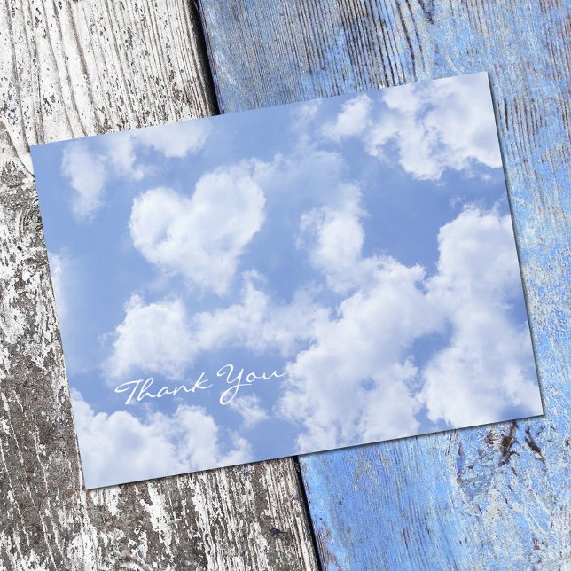 Cute Heart Shaped Cloud In Blue Sky Cheerful Happy Postcard (Creator Uploaded)