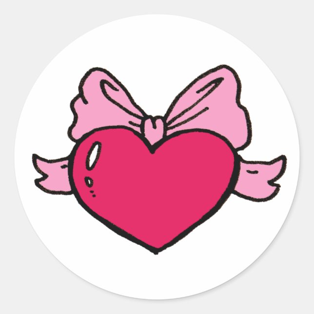 Cute Heart Sticker (Front)