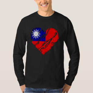Cute Heart Taiwanese Flag I Love Taiwan Taiwan T-Shirt